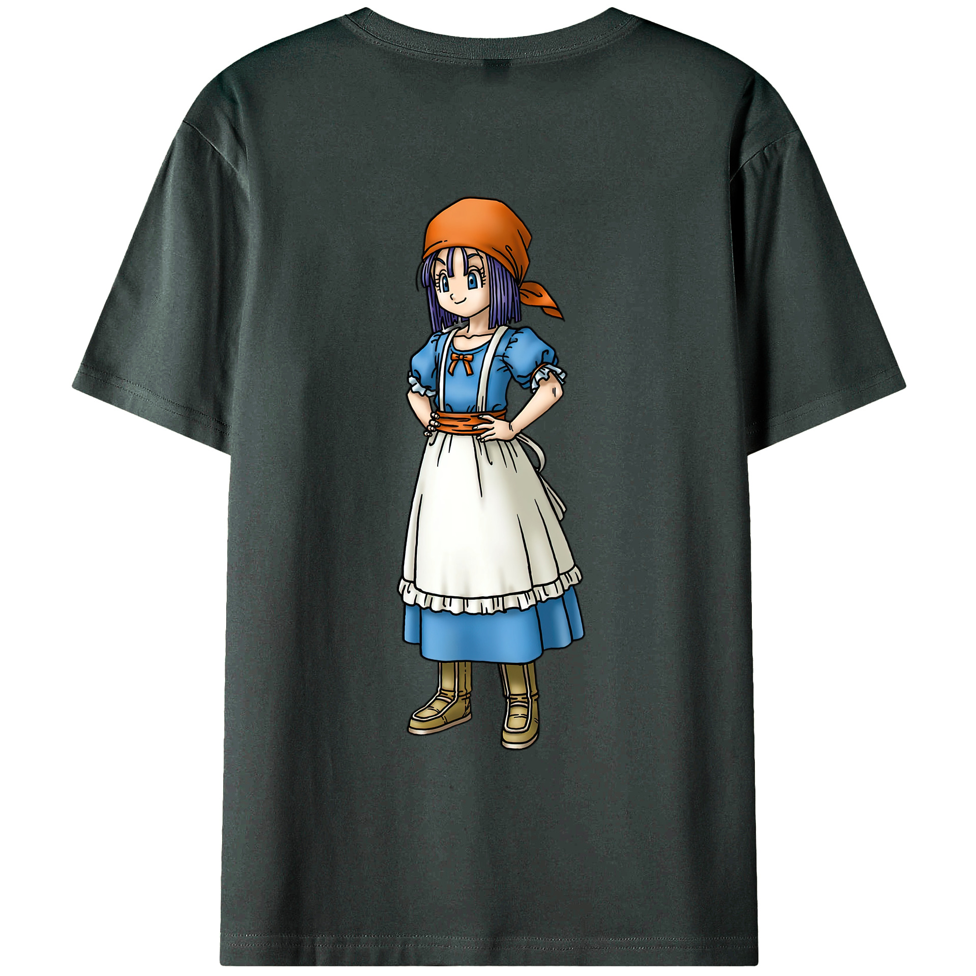 （画像用） ドラゴンクエスト Doragon Kuesuto Dragon Quest 綿100％ メンズ半袖Tシャツ（バックプリント） 通気性